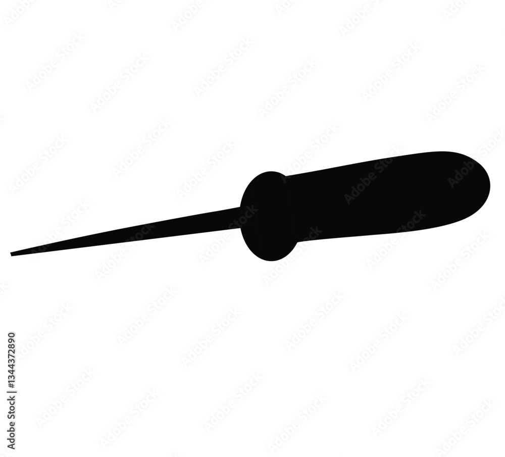 Cute cartoon hand drawn vector awl silhouette. Cute cartoon hand drawn vector awl silhouette.