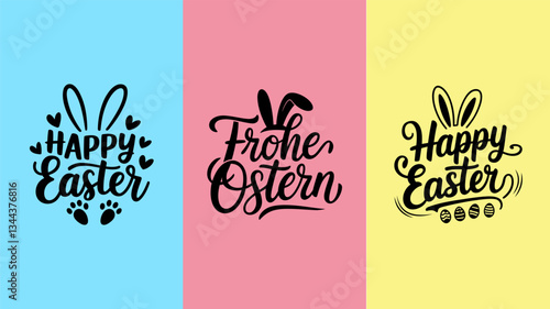 Happy Easter Greetings in English and German