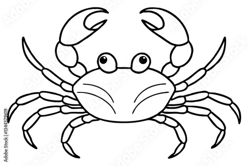 Wallpaper Mural crab line art silhouette vector illustration Torontodigital.ca