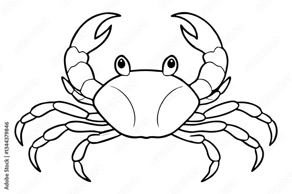 crab line art silhouette vector illustration crab line art silhouette vector illustration