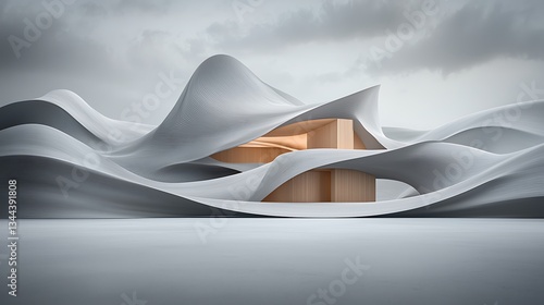 Obraz na płótnie Modern minimalist architectural design w salonie