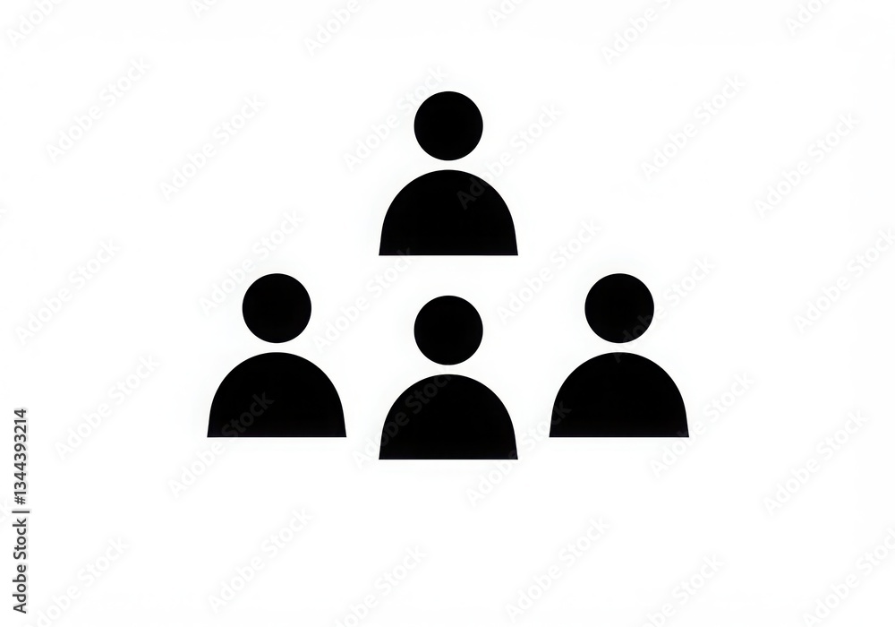 minimalist icon, group meeting, three people, triangular arrangement, black silhouettes, white background, simple geometric shapes, business collaboration, team discussion, abstract minimalist icon, group meeting, three people, triangular arrangement, black silhouettes, white background, simple geometric shapes, business collaboration, team discussion, abstract