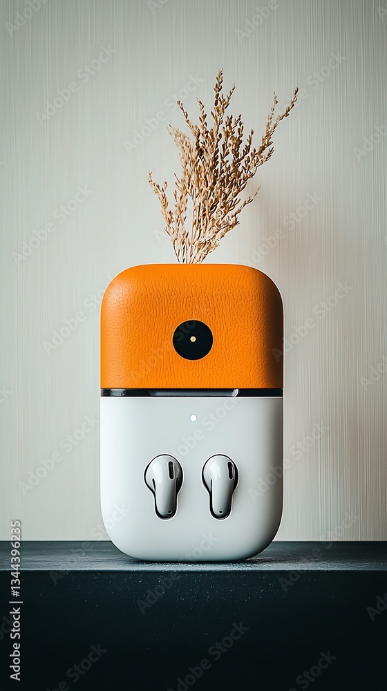 Modern Wireless Earbuds Display