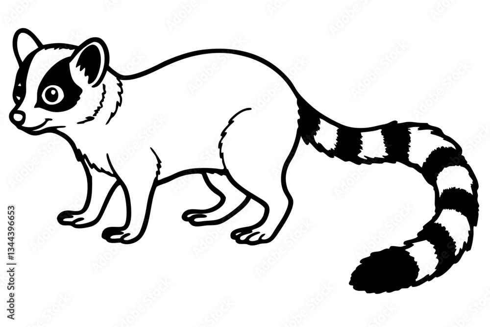 Fototapeta premium Sleek Ringtail Art