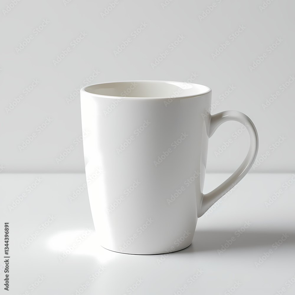 Obraz premium White Ceramic Mug on White Background