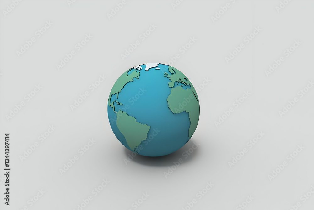 3D Earth Globe on Neutral Background. Possible use for educational materials or presentations 3D Earth Globe on Neutral Background. Possible use for educational materials or presentations