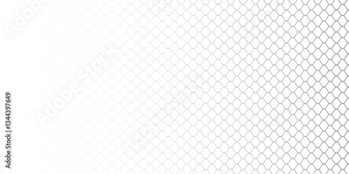 Black wire mesh fence on a white background