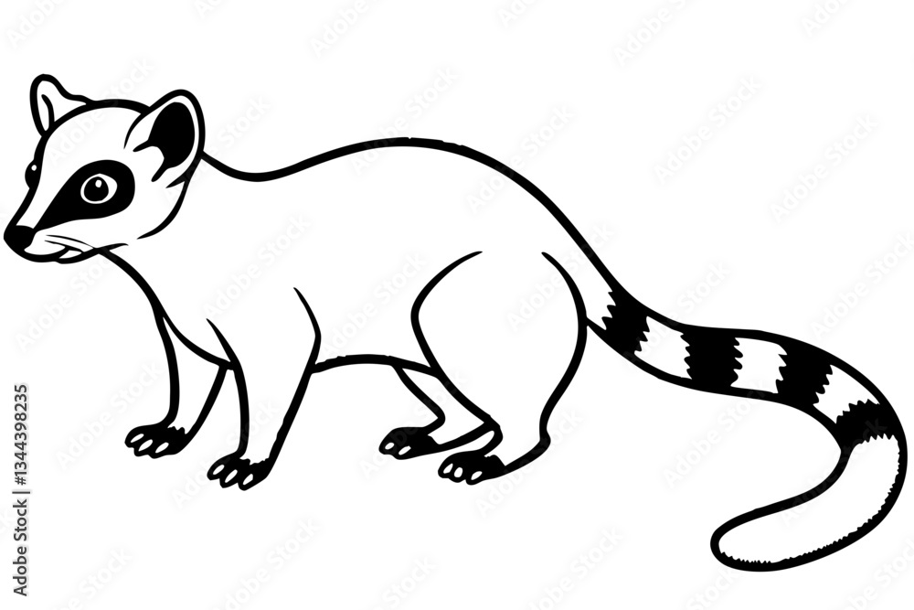 Fototapeta premium Sleek Ringtail Art
