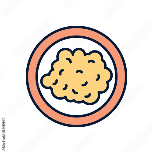Scrambled eggs Vector icon