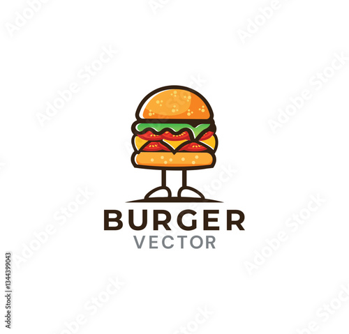 Burger house vector logo design 