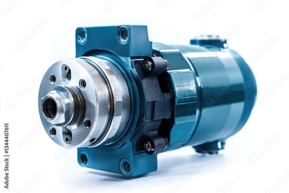Axial Hydraulic Engine Isolated on White Background for Industrial Machinery and Piston Applications Axial Hydraulic Engine Isolated on White Background for Industrial Machinery and Piston Applications