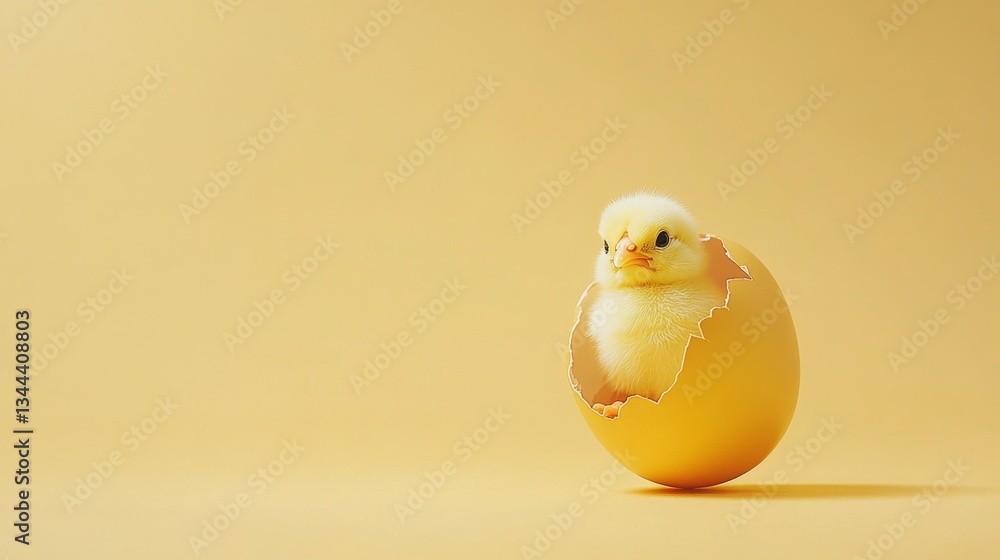 Chick hatching from egg studio setting animal photography minimalist background close-up view new beginnings Chick hatching from egg studio setting animal photography minimalist background close-up view new beginnings
