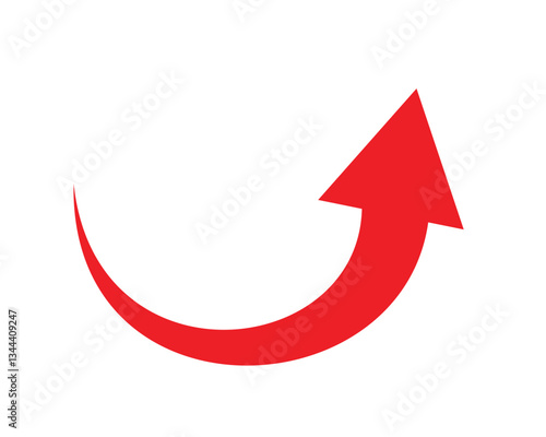 curve arrow icon. flat style. arrow icon for your web site design, logo, app, UI. arrow indicated the direction symbol. curved arrow sign