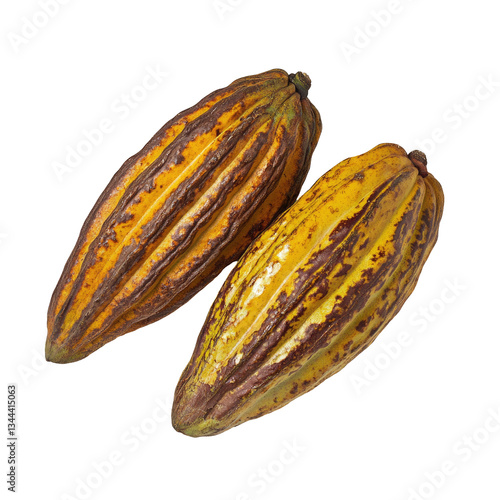 Wallpaper Mural Two cacao pods, showcasing their unique texture and color.  Rich, natural, and ready to be processed Torontodigital.ca