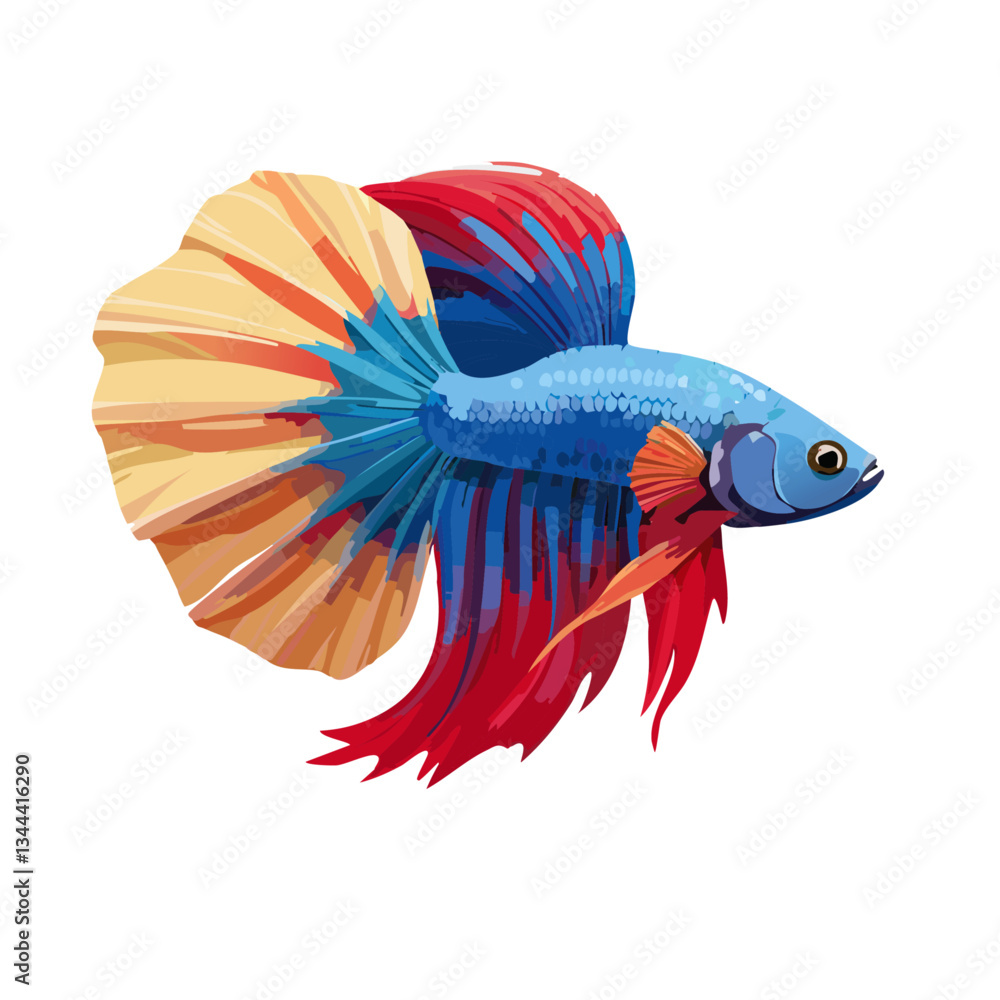Siamese fighting fish icon vector design