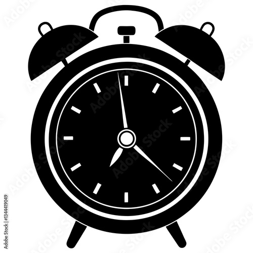  Alarm clock silhouette vector illustration