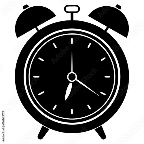  Alarm clock silhouette vector illustration