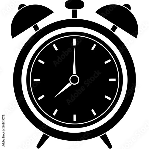  Alarm clock silhouette vector illustration