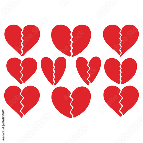 Broken Heart SVG, Split Heart SVG, Heart SVG, Best Friends Heart Svg, Friend Heart Svg, Heart Clipart, Heart Cut File, Love Heart Svg