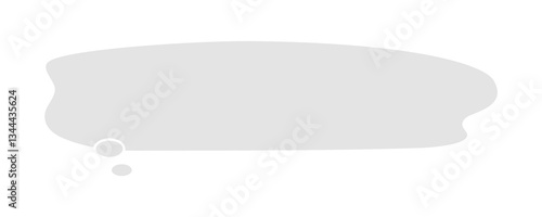 もやもやとした不安や不満の吹き出し 横長 ベクター