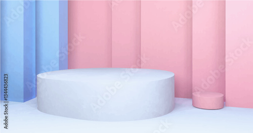 lite white  and blue, lite pink  3d abstract business backgroun