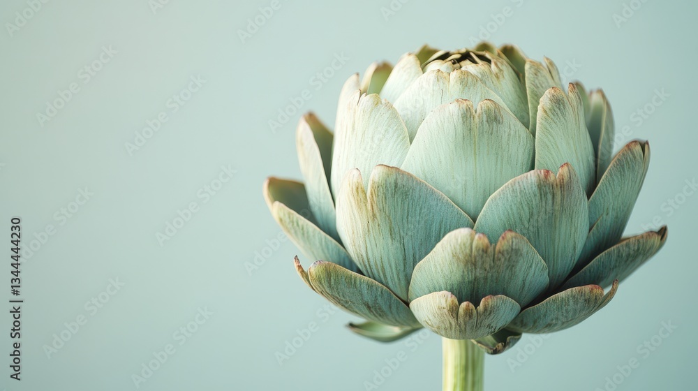 Artichoke flower studio view lotus white background Artichoke flower studio view lotus white background