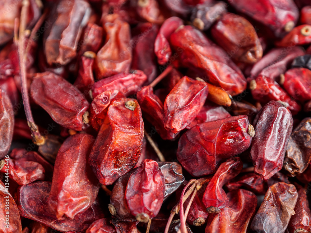 Bright barberries in the background, creating an atmosphere of freshness and natural beauty. Bright barberries in the background, creating an atmosphere of freshness and natural beauty.