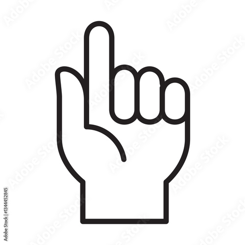 Index finger icon. Pointer icon. Participate symbol. Volunteer sign.