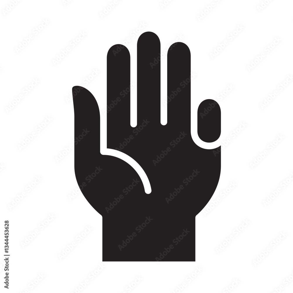 Hand four finger icon. Number four hand sign. Four finger gesture. Hand four finger icon. Number four hand sign. Four finger gesture.