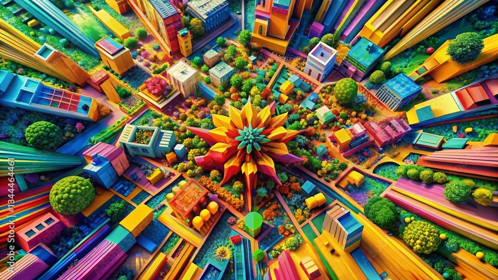Vibrant Abstract Comic Background: Colorful Aerial View Generative AI Art Vibrant Abstract Comic Background: Colorful Aerial View Generative AI Art