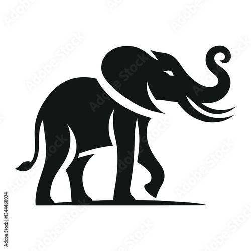 elephant vector silhouette logo illustration