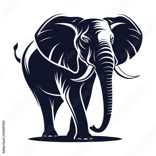 elephant vector silhouette logo illustration