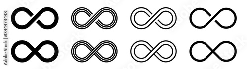 Infinity symbols. Eternal, limitless, endless, logo . vector illustration