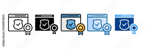 Ssl Certificate Icon Set Multiple Style Collection