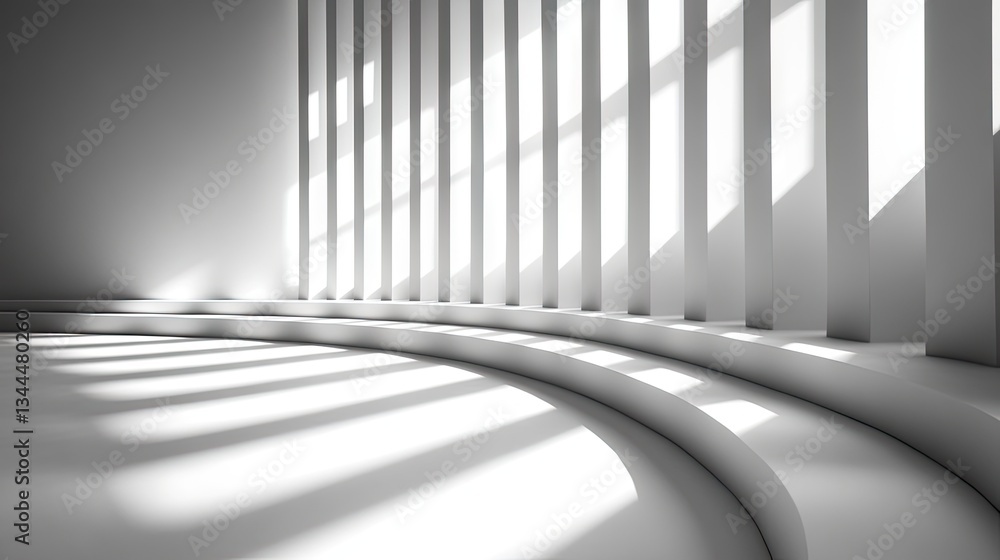 Obraz premium Modern, Empty, Architectural, Curved Space