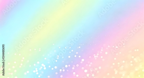 A soft, glittering pastel rainbow background with subtle shimmering stars in the sparkles, AI Generated