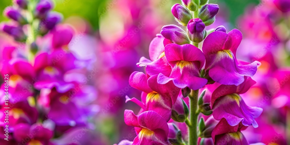Fototapeta premium Vibrant Purple Snapdragon Close-up: Vertical Nature Photography