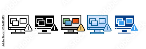 Adware Icon Set Multiple Style Collection