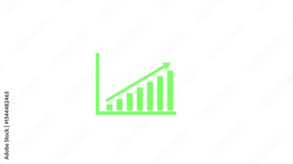 growth graph icons. Business chart. Financial Black background with white descending bar graph, minimalist financial growth graph icons. Business chart. Financial Black background with white descending bar graph, minimalist financial