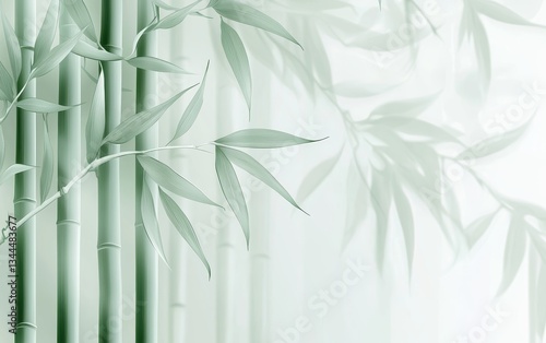 A serene image featuring bamboo stalks and leaves, conveying tranquility and a natural aesthetic.