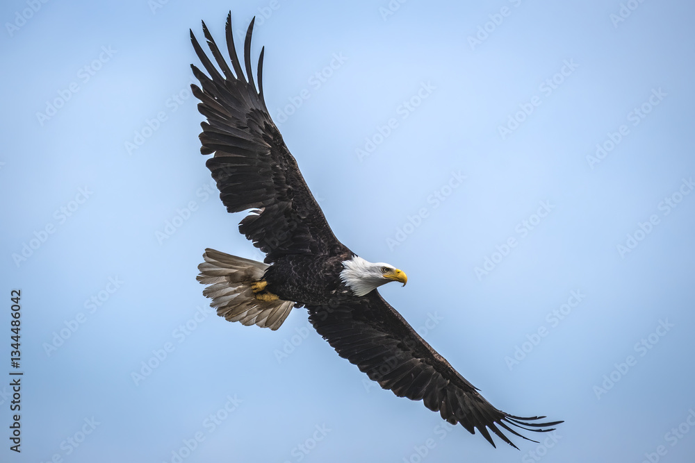 Fototapeta premium american bald eagle in flight portrait