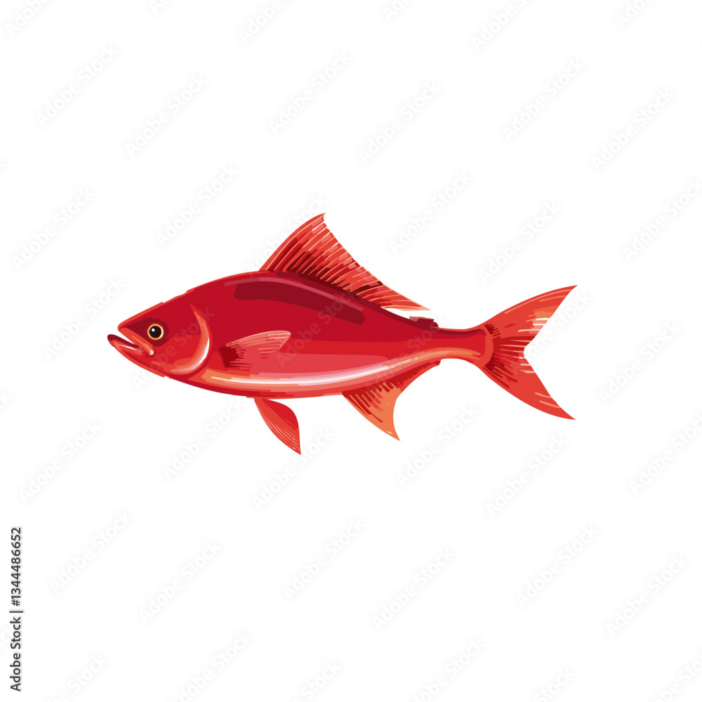 red fish isolated vector icon design