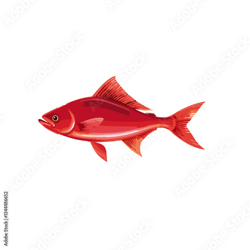 Obraz na płótnie red fish isolated vector icon design w salonie