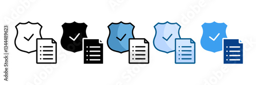 Security Protocol Icon Set Multiple Style Collection