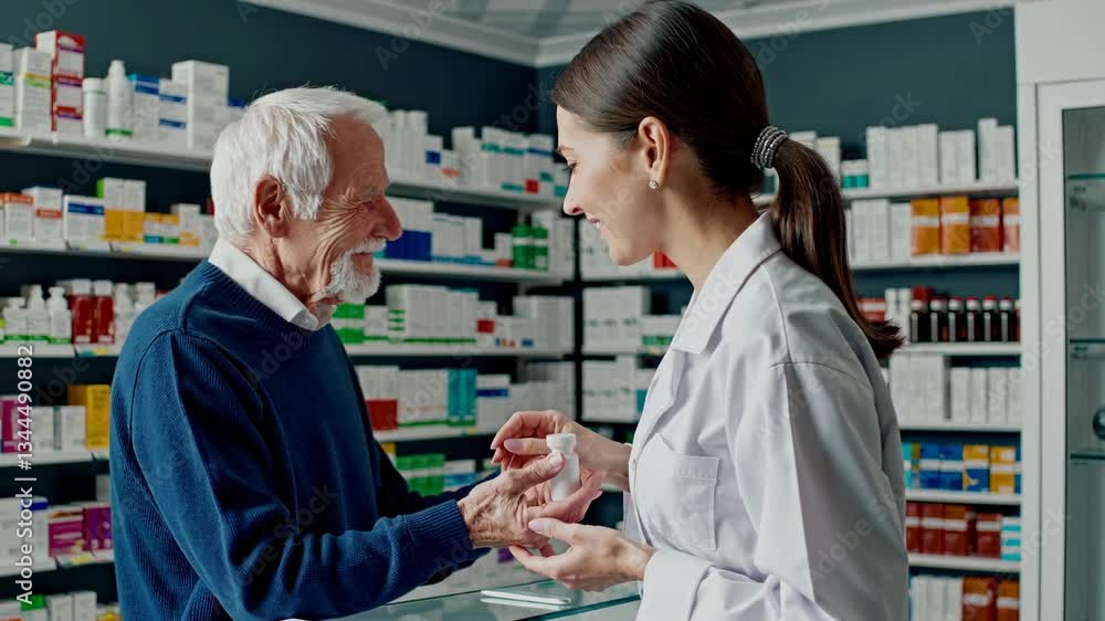 The Elderly Man at Pharmacy The Elderly Man at Pharmacy
