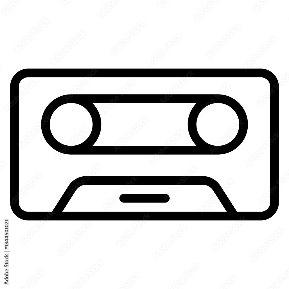 tape recorder icon in line style. This icon related with broadcast, news, report and more. tape recorder icon in line style. This icon related with broadcast, news, report and more.