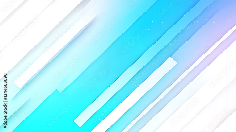 Fototapeta premium Diagonal white shapes over blue gradient background for abstract presentations