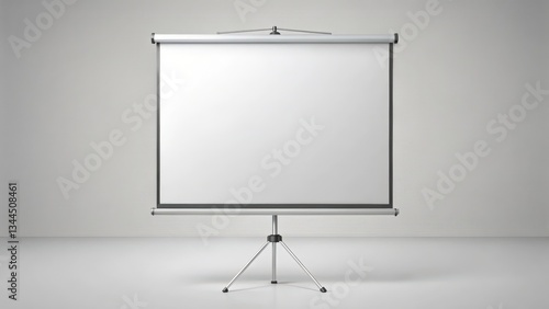 Projection Screen on Tripod, White Background
