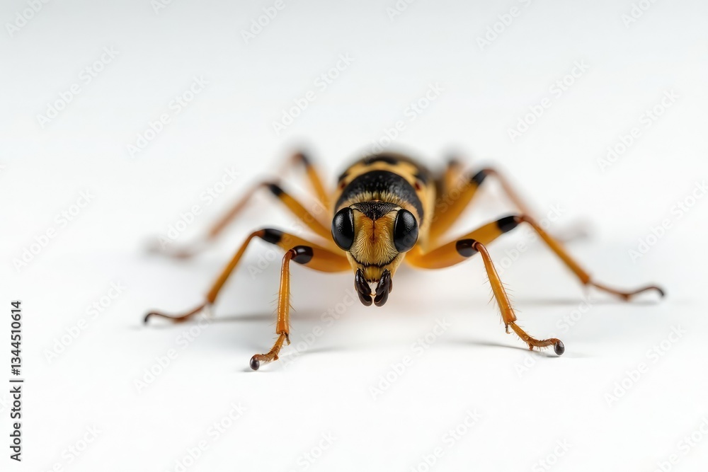 Fototapeta premium Close-up of single insect on pure white background, light, bright