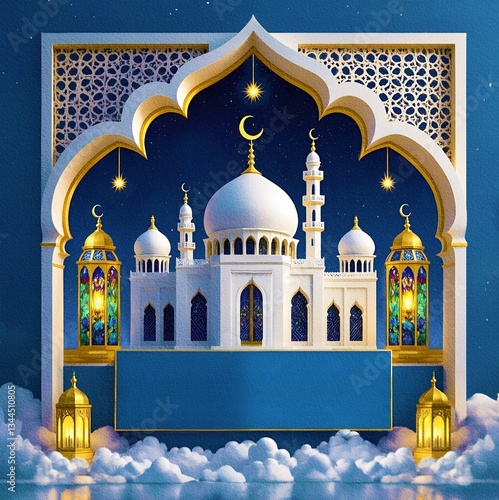 background of a miniature mosque